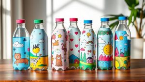 cartoon designs for water bottles