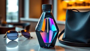 stylish diamond shaped water bottle
