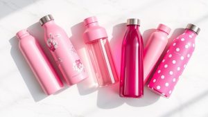 stylish pink water bottles