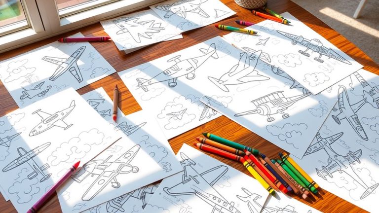 5 Exciting Airplane Coloring Pages for Young Aviators
