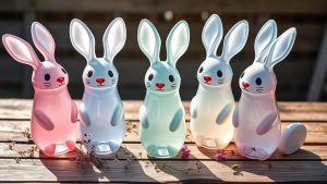 cute bunny themed water bottles