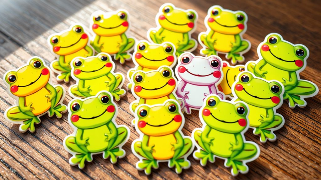 cute frog stickers collection