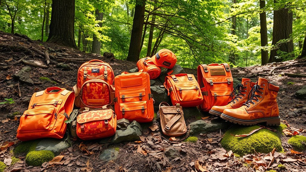essential orange camo equipment