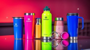 neon stanley drinkware essentials