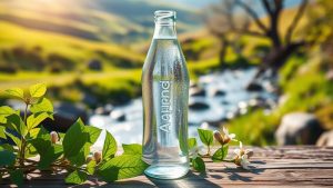 spring water in glass