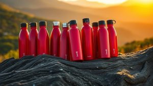 trendy red adventure water bottles