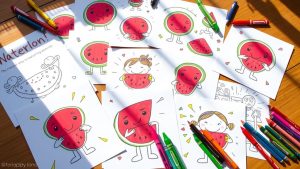 5 Fun Watermelon Coloring Pages for Kids watermelon coloring pages fun