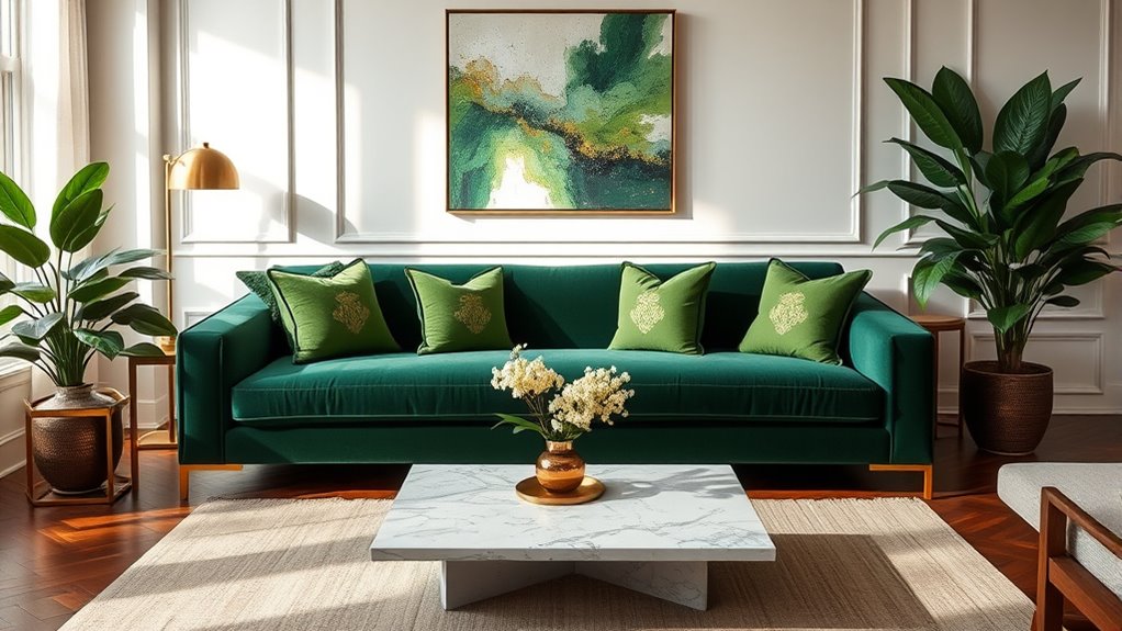 bottle green interior design