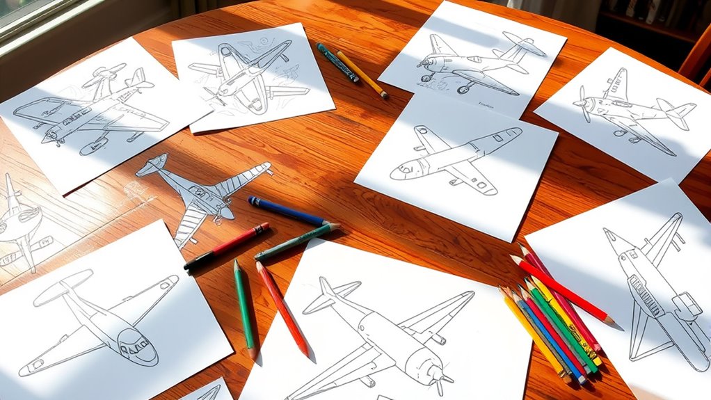 printable airplane coloring pages