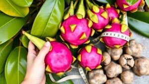 select ripe blue dragonfruit