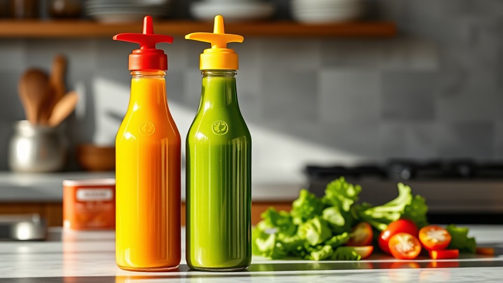 top condiment squeeze bottles