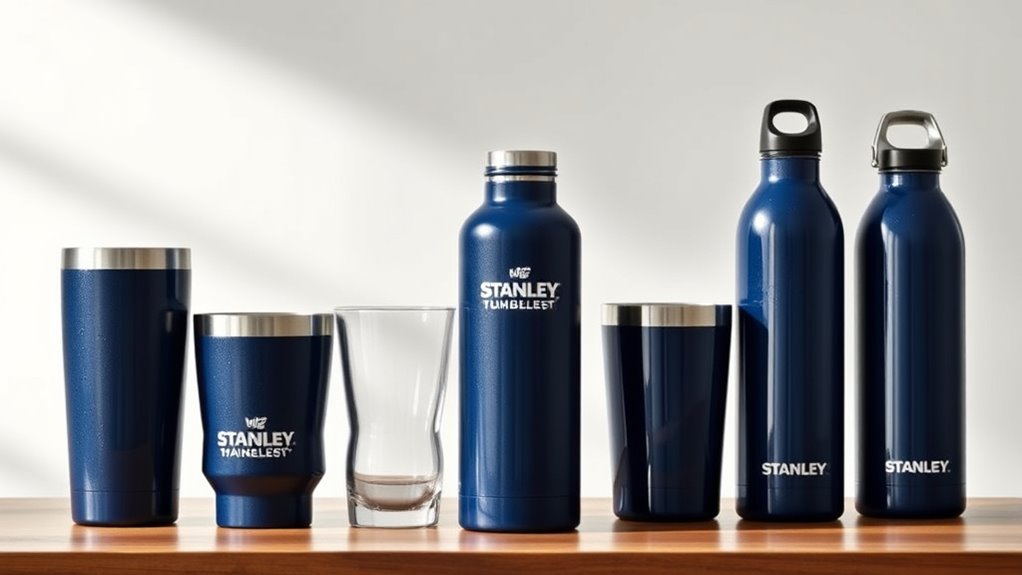 top dark blue tumblers