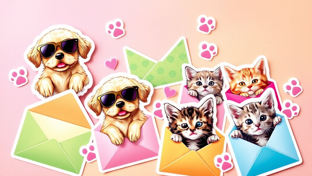 adorable pet photo stickers