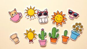 adorable stickers for happiness