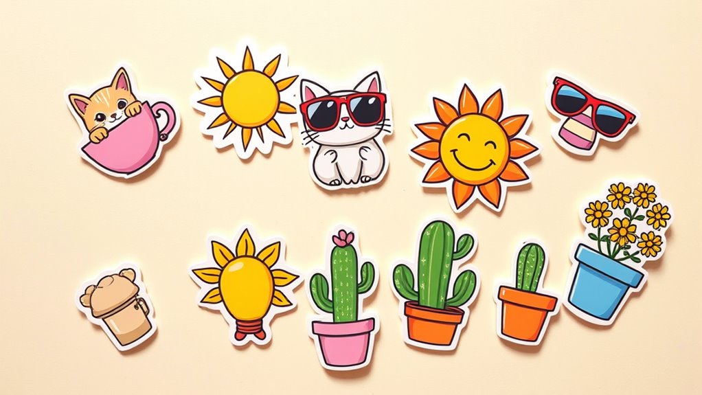 adorable stickers for happiness