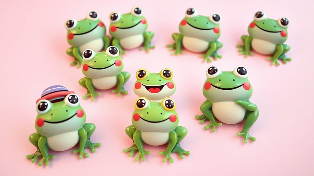charming cartoon frog stickers