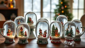charming snow globe cups