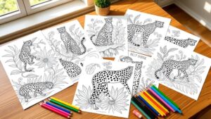 cheetah coloring pages printable