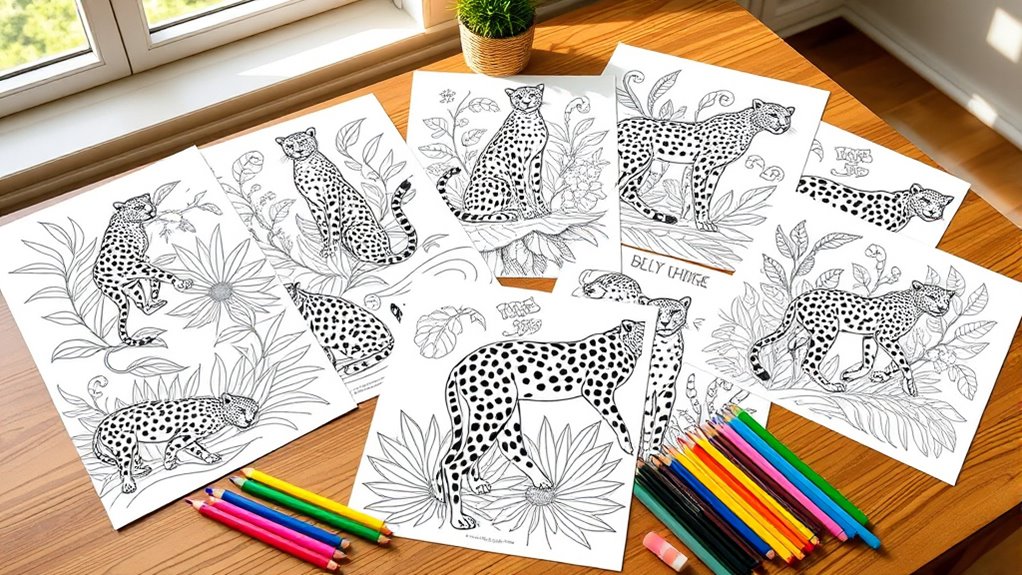 cheetah coloring pages printable