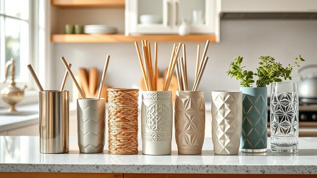 chic straw holder ideas