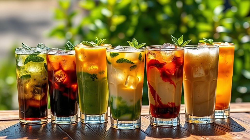 chilled caffeinated beverage options