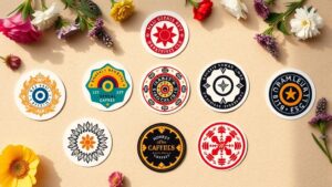 custom branding circle stickers