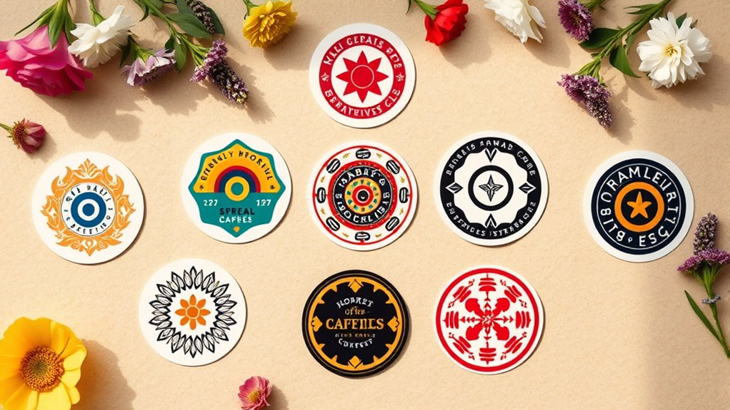custom branding circle stickers