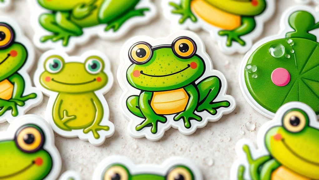 cute frog stickers collection