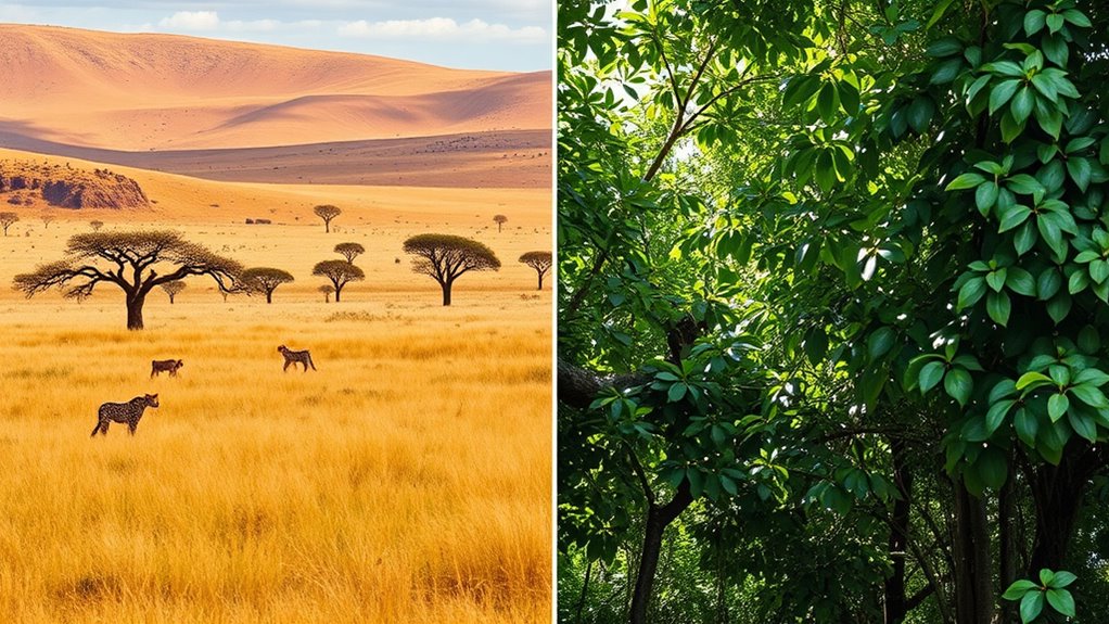 distinct habitats and camouflage