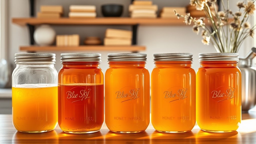 durable glass honey jars