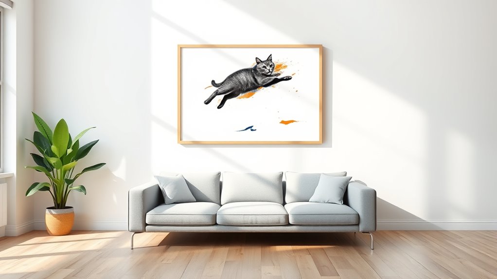 dynamic feline art print