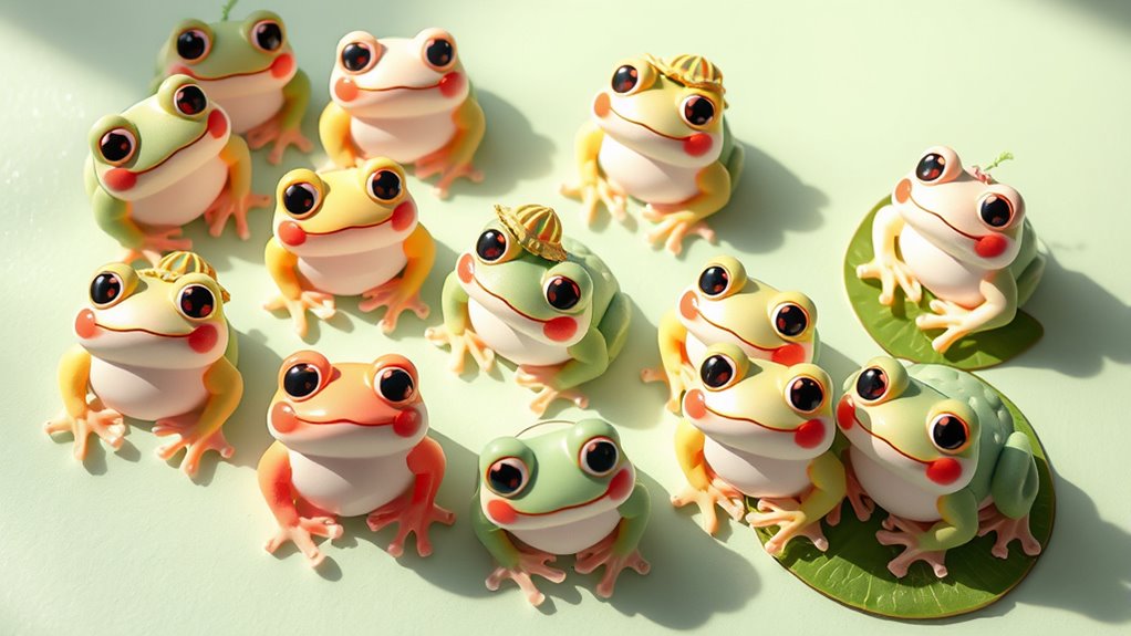 kawaii frog collectible stickers