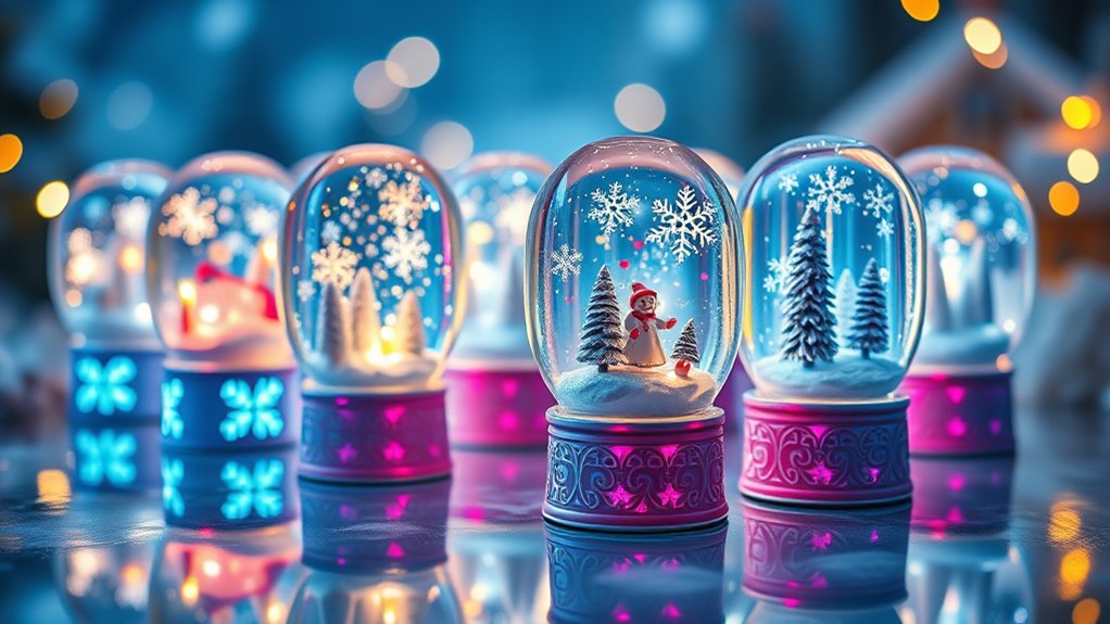led snow globe cups