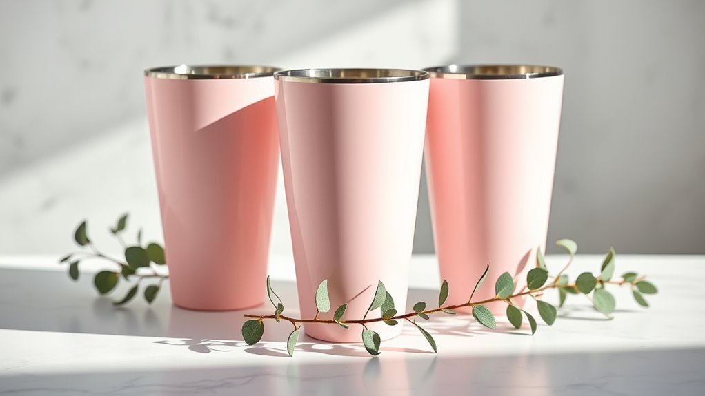 light pink stanley cups