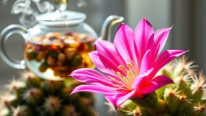 pink cactus tea preparation